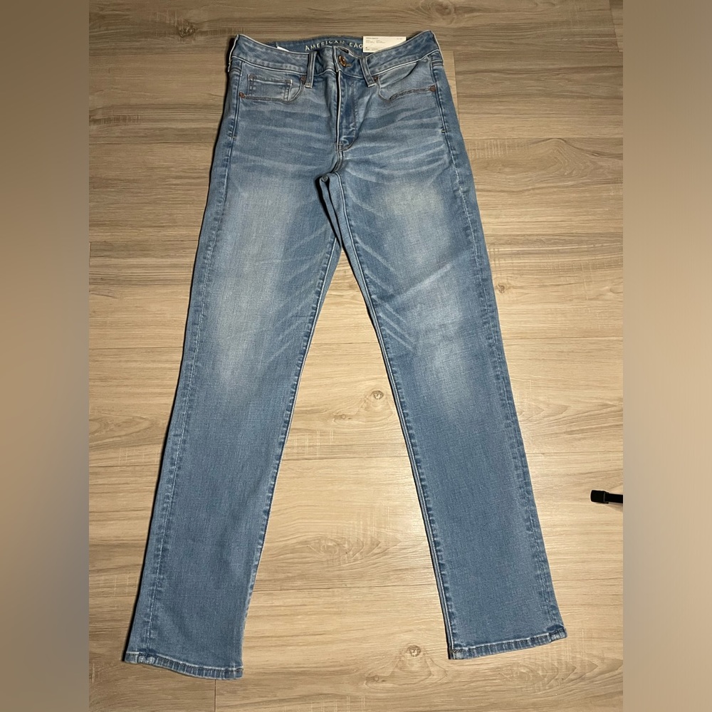American Eagle Super Stretch Skinny Bright Blue Jeans